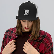 Load image into Gallery viewer, 'A' Block Trucker Cap