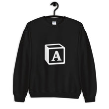 Load image into Gallery viewer, 'A' Block Monogram Unisex Sweatshirt