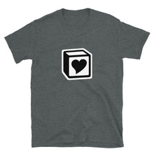 Load image into Gallery viewer, Heart Block T-Shirt - Black/White Heart
