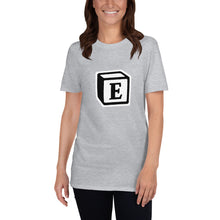 Load image into Gallery viewer, 'E' Block Monogram Short-Sleeve Unisex T-Shirt