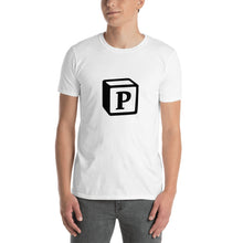 Load image into Gallery viewer, 'P' Block Monogram Short-Sleeve Unisex T-Shirt