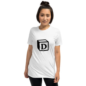 'D' Block Monogram Short-Sleeve Unisex T-Shirt