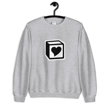 Load image into Gallery viewer, Heart Block Unisex Sweatshirt - Black/White Heart