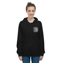 Load image into Gallery viewer, 'C' Block Monogram Embroidered Raglan Fleece Hoodie, Unisex