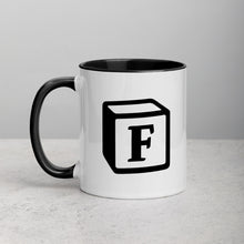Load image into Gallery viewer, 'F' Block Monogram Mug