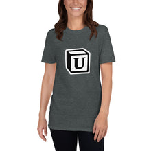 Load image into Gallery viewer, 'U' Block Monogram Short-Sleeve Unisex T-Shirt