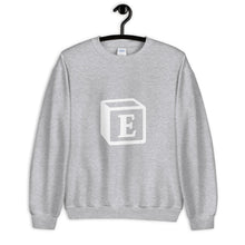 Load image into Gallery viewer, 'E' Block Monogram Unisex Sweatshirt