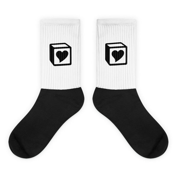 Heart Block Socks - Black Heart