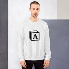 Load image into Gallery viewer, 'A' Block Monogram Unisex Sweatshirt