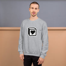 Load image into Gallery viewer, Heart Block Unisex Sweatshirt - Black/White Heart
