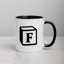 Load image into Gallery viewer, 'F' Block Monogram Mug
