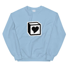 Load image into Gallery viewer, Heart Block Unisex Sweatshirt - Black/White Heart