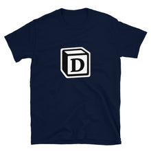 Load image into Gallery viewer, 'D' Block Monogram Short-Sleeve Unisex T-Shirt