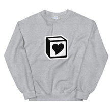 Load image into Gallery viewer, Heart Block Unisex Sweatshirt - Black/White Heart