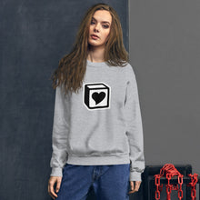 Load image into Gallery viewer, Heart Block Unisex Sweatshirt - Black/White Heart