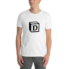 Load image into Gallery viewer, 'D' Block Monogram Short-Sleeve Unisex T-Shirt