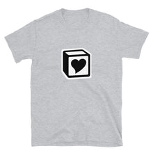 Load image into Gallery viewer, Heart Block T-Shirt - Black/White Heart