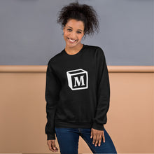 Load image into Gallery viewer, 'M' Block Monogram Unisex Sweatshirt