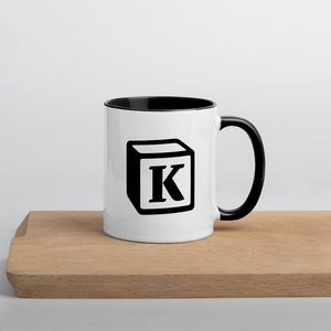 'K' Block Monogram Mug