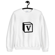 Load image into Gallery viewer, 'V' Block Monogram Unisex Sweatshirt