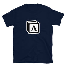 Load image into Gallery viewer, 'A' Block Monogram Short-Sleeve Unisex T-Shirt