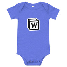 Load image into Gallery viewer, 'W' Block Monogram Short-Sleeve Infant Bodysuit