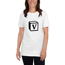 Load image into Gallery viewer, 'V' Block Monogram Short-Sleeve Unisex T-Shirt