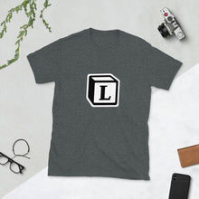 Load image into Gallery viewer, 'L' Block Monogram Short-Sleeve Unisex T-Shirt