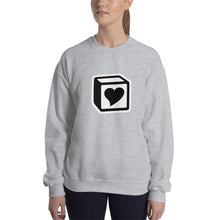 Load image into Gallery viewer, Heart Block Unisex Sweatshirt - Black/White Heart