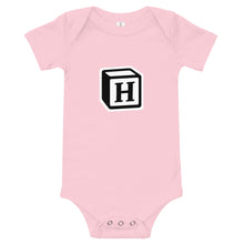Load image into Gallery viewer, 'H' Block Monogram Short-Sleeve Infant Bodysuit