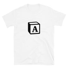 Load image into Gallery viewer, 'A' Block Monogram Short-Sleeve Unisex T-Shirt