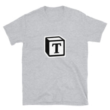 Load image into Gallery viewer, 'T' Block Monogram Short-Sleeve Unisex T-Shirt