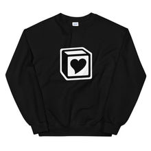 Load image into Gallery viewer, Heart Block Unisex Sweatshirt - Black/White Heart