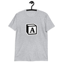 Load image into Gallery viewer, 'A' Block Monogram Short-Sleeve Unisex T-Shirt