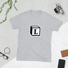 Load image into Gallery viewer, 'L' Block Monogram Short-Sleeve Unisex T-Shirt