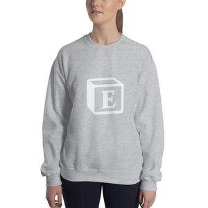 'E' Block Monogram Unisex Sweatshirt
