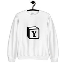 Load image into Gallery viewer, &#39;Y&#39; Block Monogram Unisex Sweatshirt

