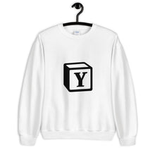 Load image into Gallery viewer, 'Y' Block Monogram Unisex Sweatshirt