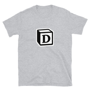 'D' Block Monogram Short-Sleeve Unisex T-Shirt