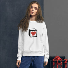 Load image into Gallery viewer, Heart Block Unisex Sweatshirt - Red Heart