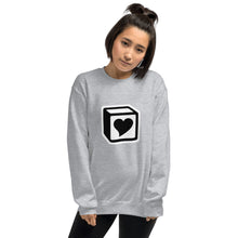 Load image into Gallery viewer, Heart Block Unisex Sweatshirt - Black/White Heart