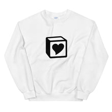 Load image into Gallery viewer, Heart Block Unisex Sweatshirt - Black/White Heart