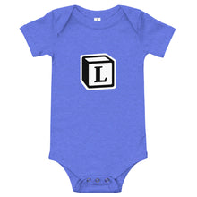 Load image into Gallery viewer, 'K' Block Monogram Short-Sleeve Infant Bodysuit
