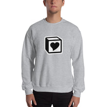 Load image into Gallery viewer, Heart Block Unisex Sweatshirt - Black/White Heart