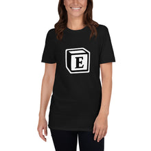 Load image into Gallery viewer, 'E' Block Monogram Short-Sleeve Unisex T-Shirt