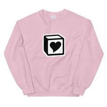 Load image into Gallery viewer, Heart Block Unisex Sweatshirt - Black/White Heart