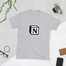 Load image into Gallery viewer, 'N' Block Monogram Short-Sleeve Unisex T-Shirt