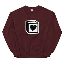 Load image into Gallery viewer, Heart Block Unisex Sweatshirt - Black/White Heart