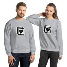 Load image into Gallery viewer, Heart Block Unisex Sweatshirt - Black/White Heart