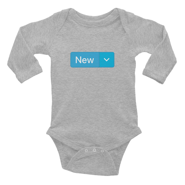 'New' Long-Sleeve Infant Bodysuit
